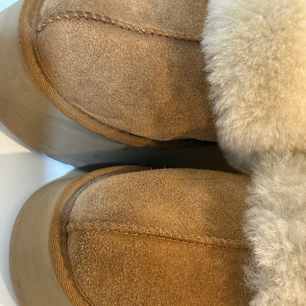 UGG Shearling Platform Slippers Shoes Funkette - Picture 2 of 12
